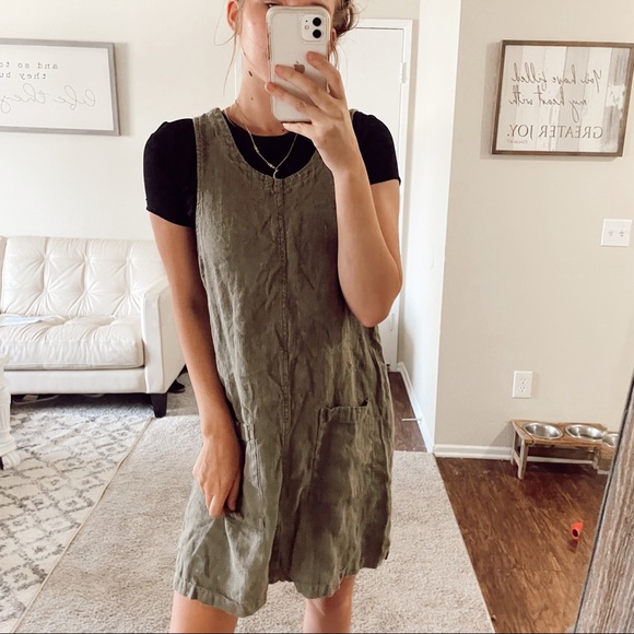 Dresses & Skirts - Green Overall Dress Olive Green